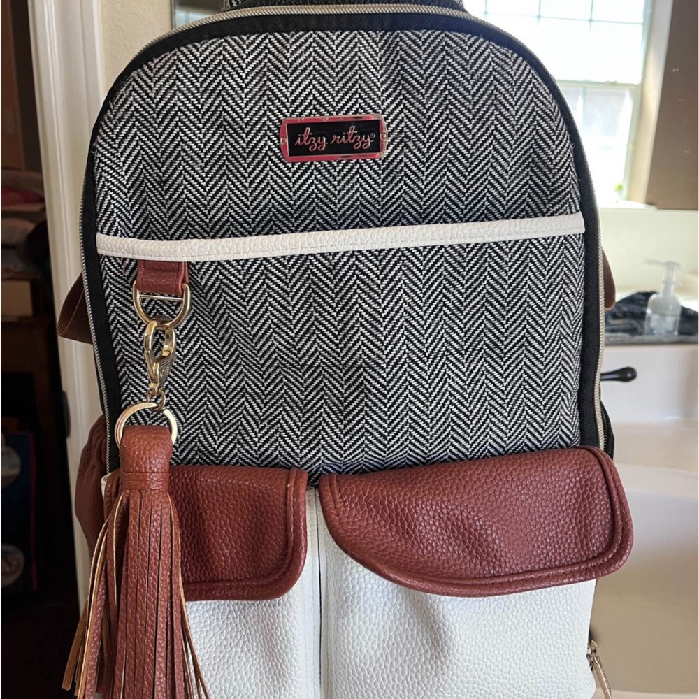 Black and Brown baby bag Backpack